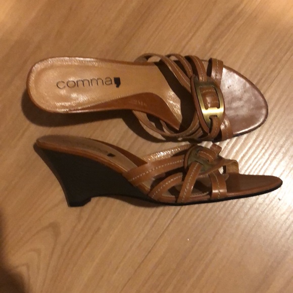 Brown sandal/wedge COMMA‘, EUR 38/US7, new, leather - Picture 3 of 9